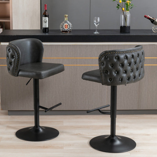 Tufted Swivel Bar Stool