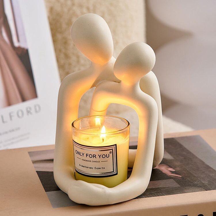 Heartwarming Couple Resin Statue