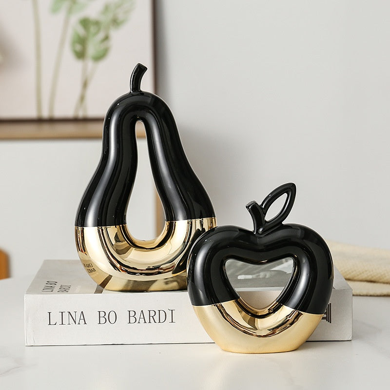 Minimalist Gilded Fruit Accent