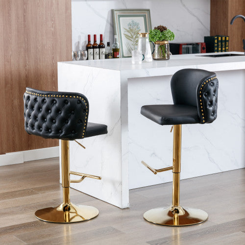Tufted Swivel Bar Stool