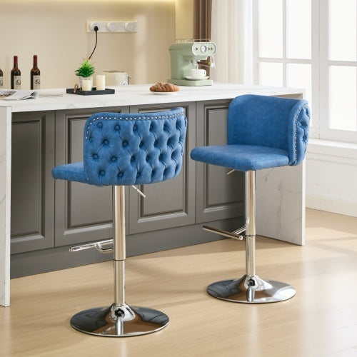 Tufted Swivel Bar Stool