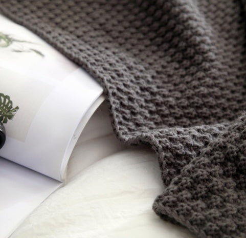 Fringed Wool Shawl Blanket