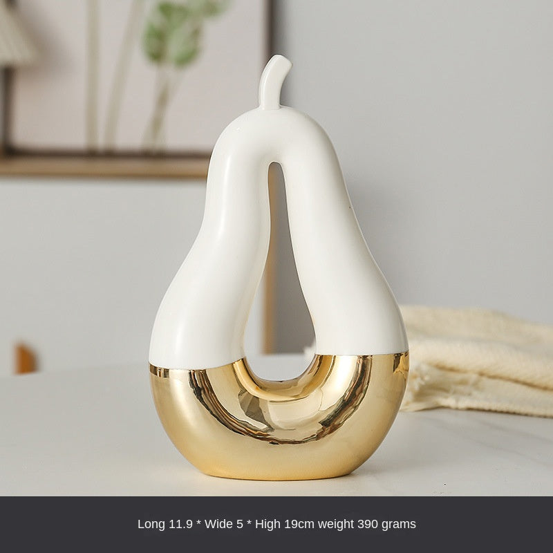 Minimalist Gilded Fruit Accent