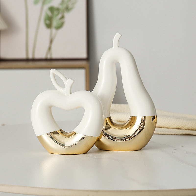 Minimalist Gilded Fruit Accent