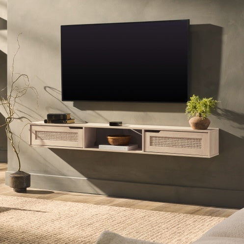 Rosewood Console Floating TV Stand